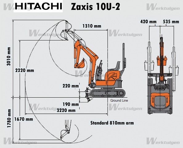 Minibagger ZX10U Bügel » Baumaschinen Boneß GmbH